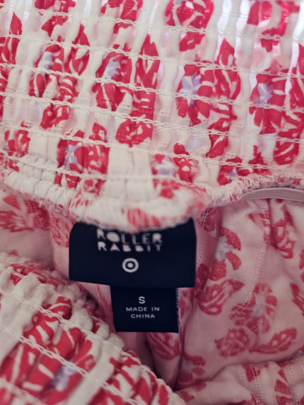 Roller Rabbit Red & White Printed Ruffle Midi Skirt - Picture 5 of 5